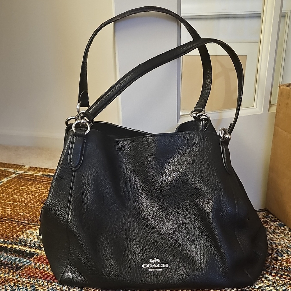 Coach Black Leather Shoulder Bag